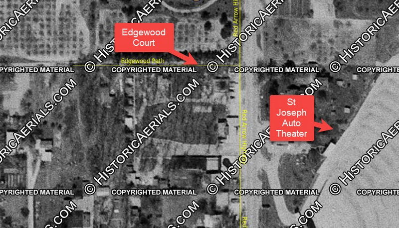 Edgewood Court Motel - 1969 Aerial (newer photo)